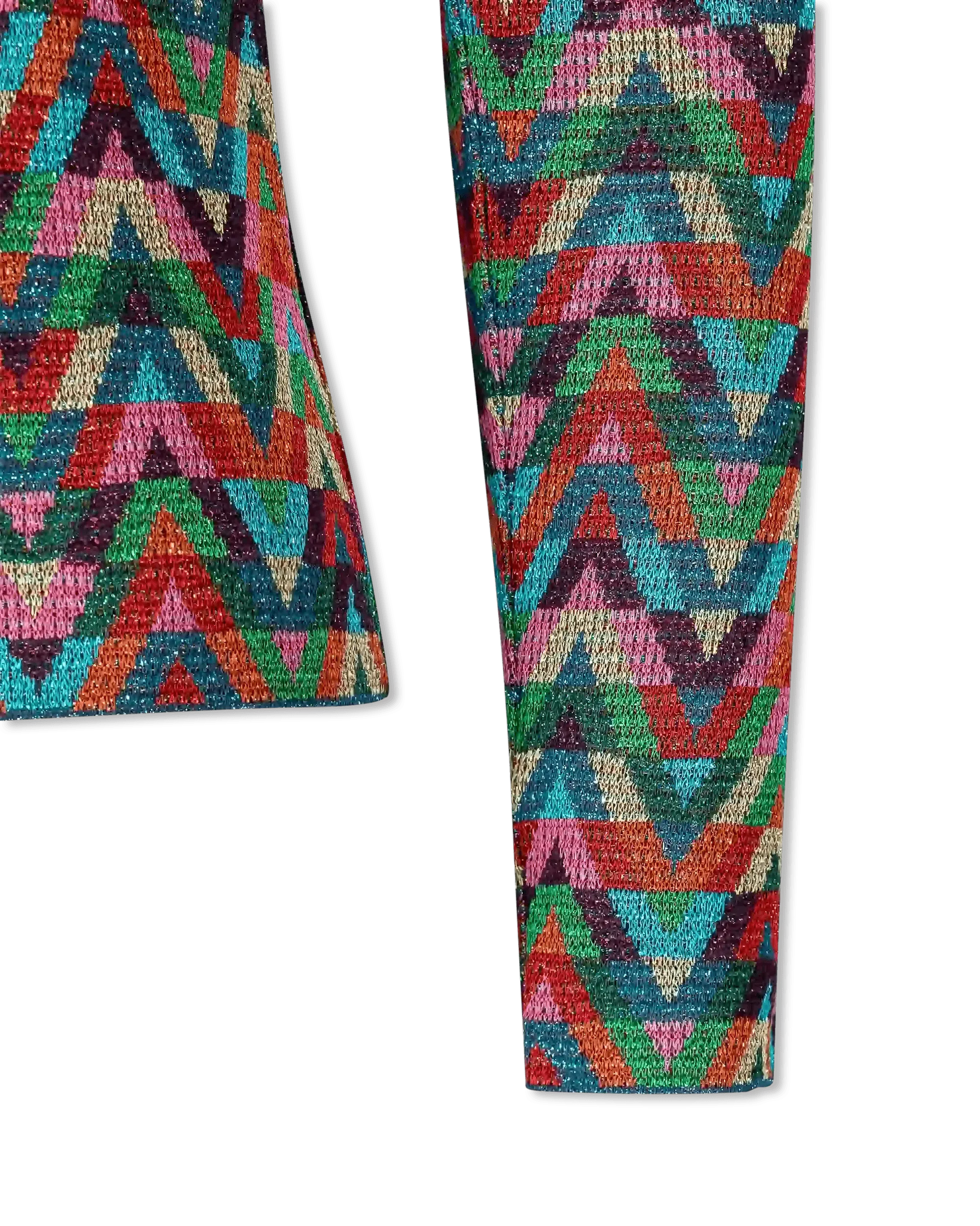 V Optical Multicolor Crewneck Sweater