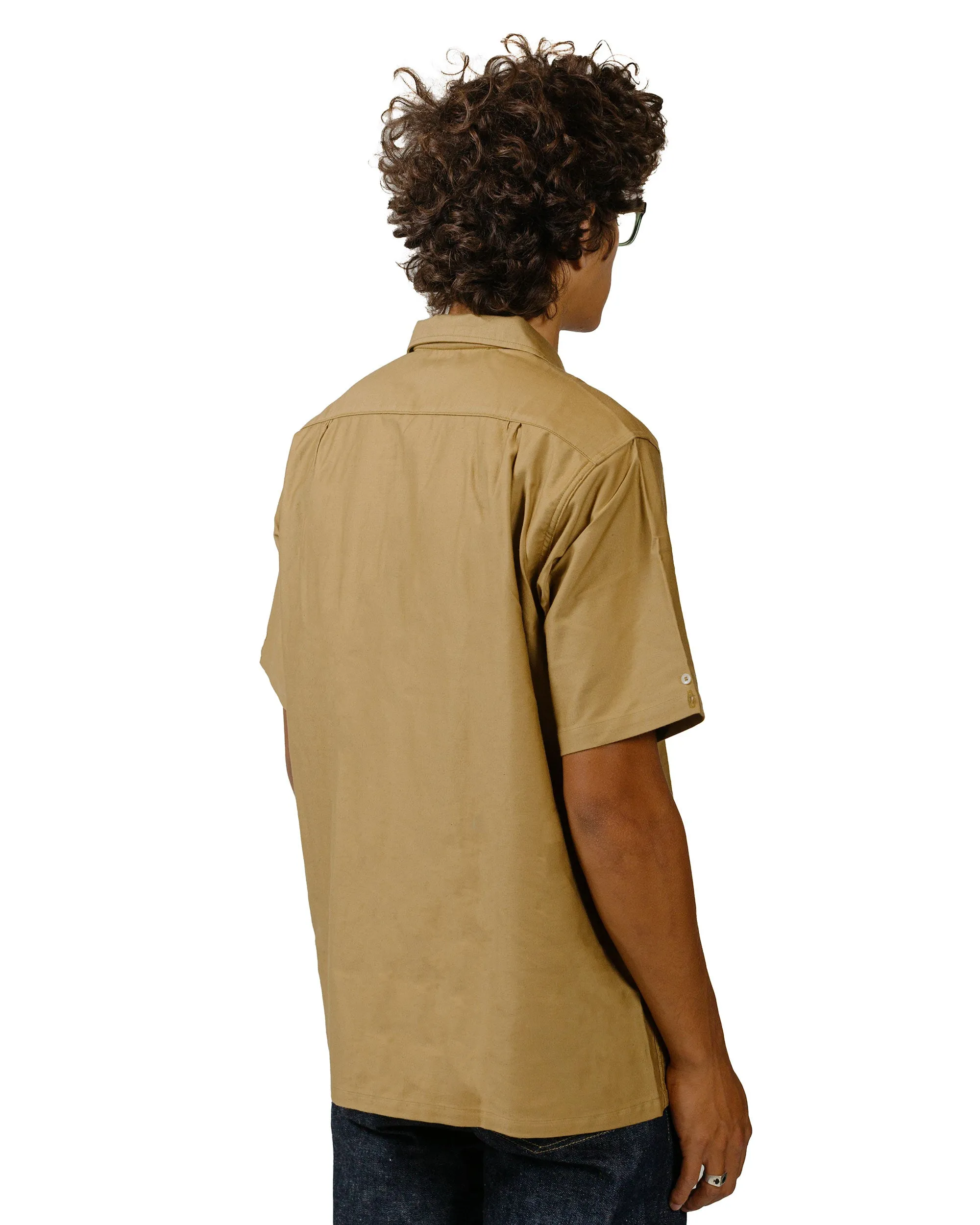 Warehouse Lot. 3091 S/S Open Collar Shirts Camel