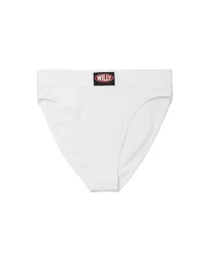 WOMEN'S HIGH WAISTED BRIEF - WHITE
